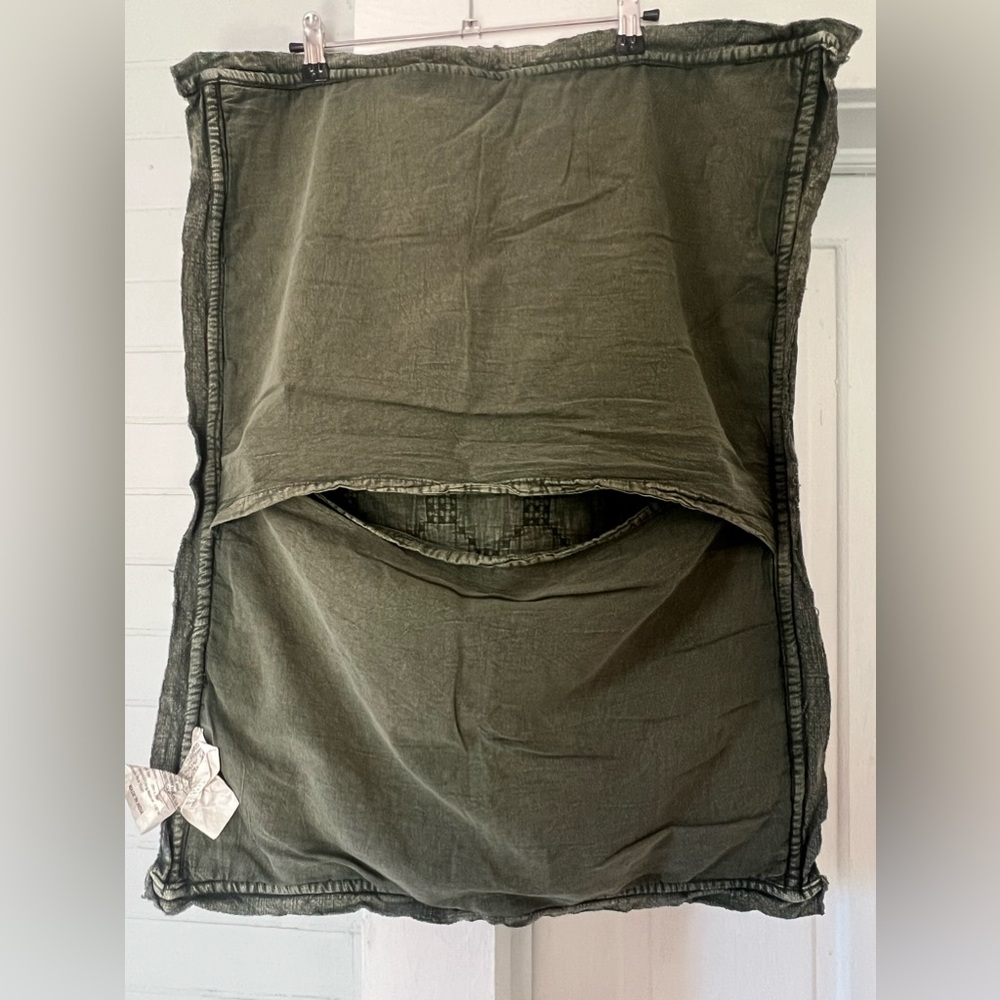 RARE Pottery Barn Velvet Lattice Quilted Two Standard Shams Loden Green GORGEOUS - Picture 2 of 6